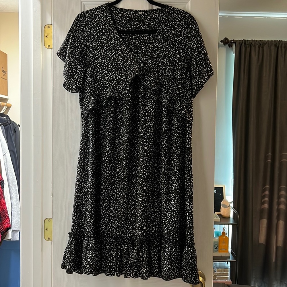 black and white cheetah print AMAZON dress